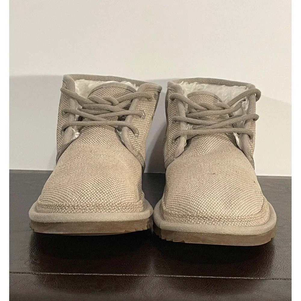UGG MENS SIZE 9 NEUMEL NATURAL LACE UP CHUKKA BOOTS 1117613 GRAY TAN